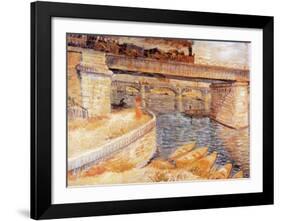 The Bridge at Asnieres-Vincent van Gogh-Framed Art Print