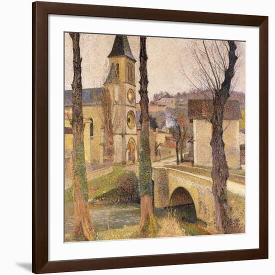 The Bridge at Bastide-du Vert, Le Pont a la Bastide-du-Vert, C. 1920-Henri Martin-Framed Giclee Print