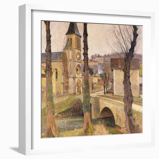 The Bridge at Bastide-du Vert, Le Pont a la Bastide-du-Vert, C. 1920-Henri Martin-Framed Giclee Print