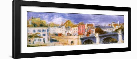 The Bridge at Chatu (detail)-Pierre-Auguste Renoir-Framed Art Print