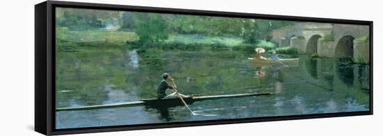 The Bridge at Grez, 1883-Sir John Lavery-Framed Stretched Canvas