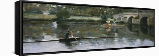 The Bridge at Grez, 1883-Sir John Lavery-Framed Stretched Canvas
