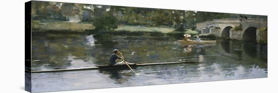 The Bridge at Grez-Sir John Lavery-Stretched Canvas