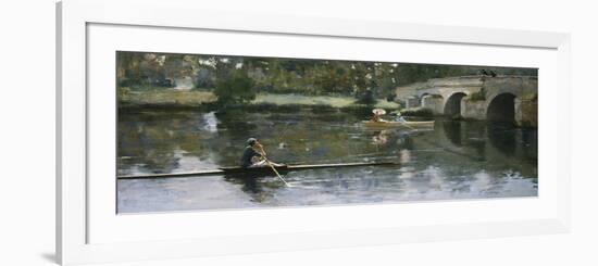 The Bridge at Grez-Sir John Lavery-Framed Premium Giclee Print