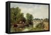 The Bridge at Henley-On-Thames-Frederick Waters Watts-Framed Stretched Canvas