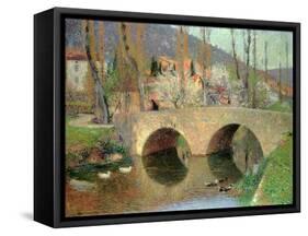 The Bridge at Labastide Du Vert in Spring, 1911-Henri Martin-Framed Stretched Canvas