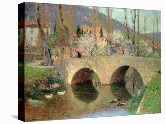 The Bridge at Labastide Du Vert in Spring, 1911-Henri Martin-Stretched Canvas