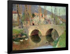 The Bridge at Labastide Du Vert in Spring, 1911-Henri Martin-Framed Giclee Print