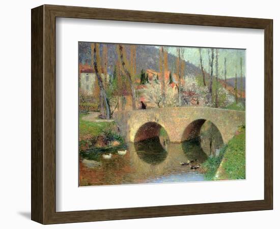 The Bridge at Labastide Du Vert in Spring, 1911-Henri Martin-Framed Giclee Print