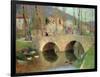 The Bridge at Labastide Du Vert in Spring, 1911-Henri Martin-Framed Giclee Print