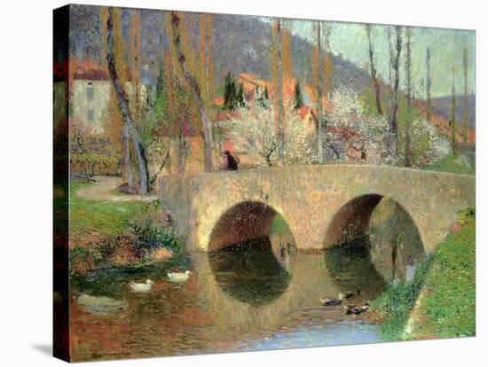 The Bridge at Labastide Du Vert in Spring, 1911-Henri Martin-Stretched Canvas