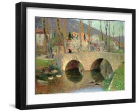 The Bridge at Labastide Du Vert in Spring, 1911-Henri Martin-Framed Giclee Print