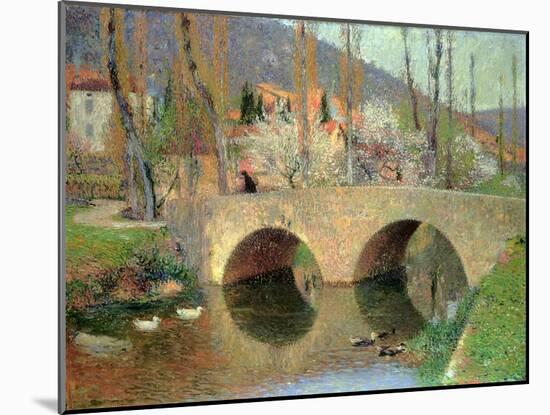 The Bridge at Labastide Du Vert in Spring, 1911-Henri Martin-Mounted Giclee Print