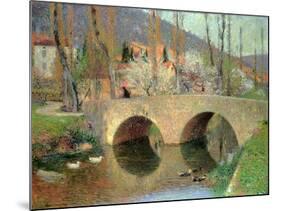 The Bridge at Labastide Du Vert in Spring, 1911-Henri Martin-Mounted Giclee Print