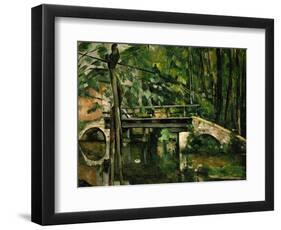 The Bridge at Maincy, Near Melun, 1879-Paul Cézanne-Framed Premium Giclee Print