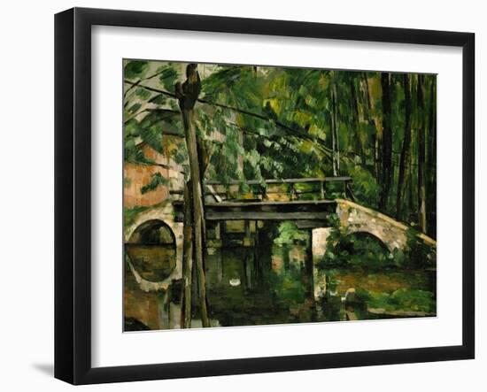 The Bridge at Maincy, Near Melun, 1879-Paul Cézanne-Framed Giclee Print