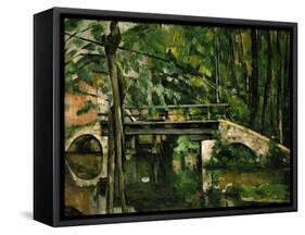 The Bridge at Maincy, Near Melun, 1879-Paul Cézanne-Framed Stretched Canvas