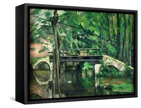 The Bridge at Maincy, or the Bridge at Mennecy, or the Little Bridge, circa 1879-Paul Cézanne-Framed Stretched Canvas