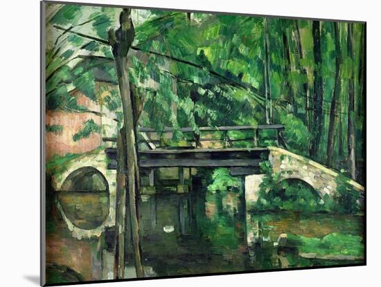 The Bridge at Maincy, or the Bridge at Mennecy, or the Little Bridge, circa 1879-Paul Cézanne-Mounted Giclee Print