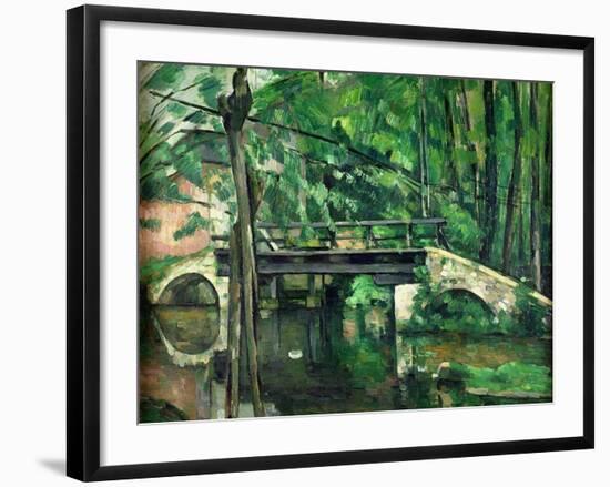 The Bridge at Maincy, or the Bridge at Mennecy, or the Little Bridge, circa 1879-Paul Cézanne-Framed Giclee Print