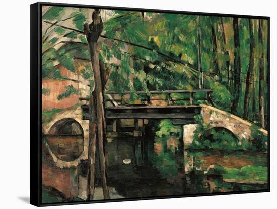 The Bridge at Maincy-Paul Cézanne-Framed Stretched Canvas