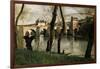 The Bridge at Mantes, 1868-Jean-Baptiste-Camille Corot-Framed Giclee Print