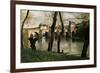 The Bridge at Mantes, 1868-Jean-Baptiste-Camille Corot-Framed Giclee Print