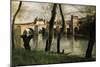 The Bridge at Mantes, 1868-Jean-Baptiste-Camille Corot-Mounted Giclee Print