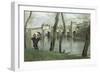 The Bridge at Mantes-Jean-Baptiste-Camille Corot-Framed Giclee Print