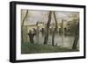 The Bridge at Mantes-Jean-Baptiste-Camille Corot-Framed Giclee Print