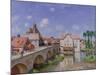 The Bridge at Moret, 1893-Alfred Sisley-Mounted Giclee Print