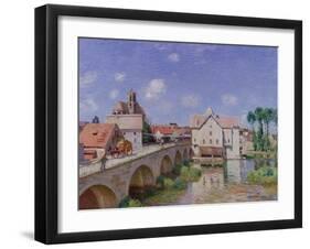 The Bridge at Moret, 1893-Alfred Sisley-Framed Giclee Print