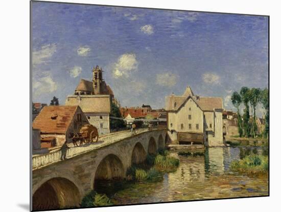 The Bridge at Moret, 1893-Alfred Sisley-Mounted Art Print