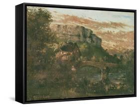 The Bridge at Nahin, 1868-Gustave Courbet-Framed Stretched Canvas