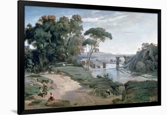 The Bridge at Narni, 1827-Jean-Baptiste-Camille Corot-Framed Giclee Print