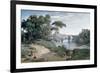 The Bridge at Narni, 1827-Jean-Baptiste-Camille Corot-Framed Giclee Print