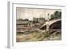 The Bridge at the Aisne, France, 1915-Francois Flameng-Framed Giclee Print