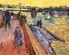 The Bridge at Trinquetaille-Vincent van Gogh-Framed Textured Art