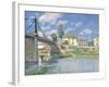 The Bridge at Villeneuve-la-Garenne, 1872-Alfred Sisley-Framed Giclee Print