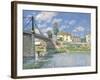 The Bridge at Villeneuve-la-Garenne, 1872-Alfred Sisley-Framed Giclee Print