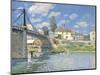 The Bridge at Villeneuve-la-Garenne, 1872-Alfred Sisley-Mounted Giclee Print