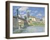 The Bridge at Villeneuve-la-Garenne, 1872-Alfred Sisley-Framed Giclee Print