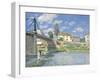 The Bridge at Villeneuve-la-Garenne, 1872-Alfred Sisley-Framed Giclee Print