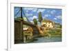 The Bridge at Villeneuve-La-Garenne-Alfred Sisley-Framed Premium Giclee Print