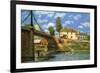 The Bridge at Villeneuve-La-Garenne-Alfred Sisley-Framed Premium Giclee Print