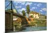 The Bridge at Villeneuve-La-Garenne-Alfred Sisley-Mounted Premium Giclee Print