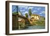 The Bridge at Villeneuve-La-Garenne-Alfred Sisley-Framed Art Print