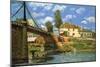 The Bridge at Villeneuve-La-Garenne-Alfred Sisley-Mounted Art Print