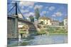 The Bridge at Villeneuve-la-Garenne.-Alfred Sisley-Mounted Poster