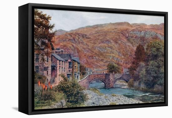 The Bridge, Beddgellert-Alfred Robert Quinton-Framed Stretched Canvas